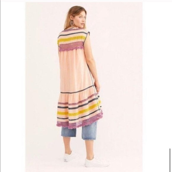 Free People Carolina K Boho Crochet Midi Dress S - Picture 2 of 6